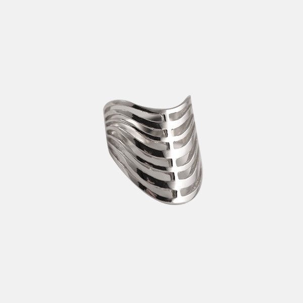 Sterling Silver Armor Cage Ring