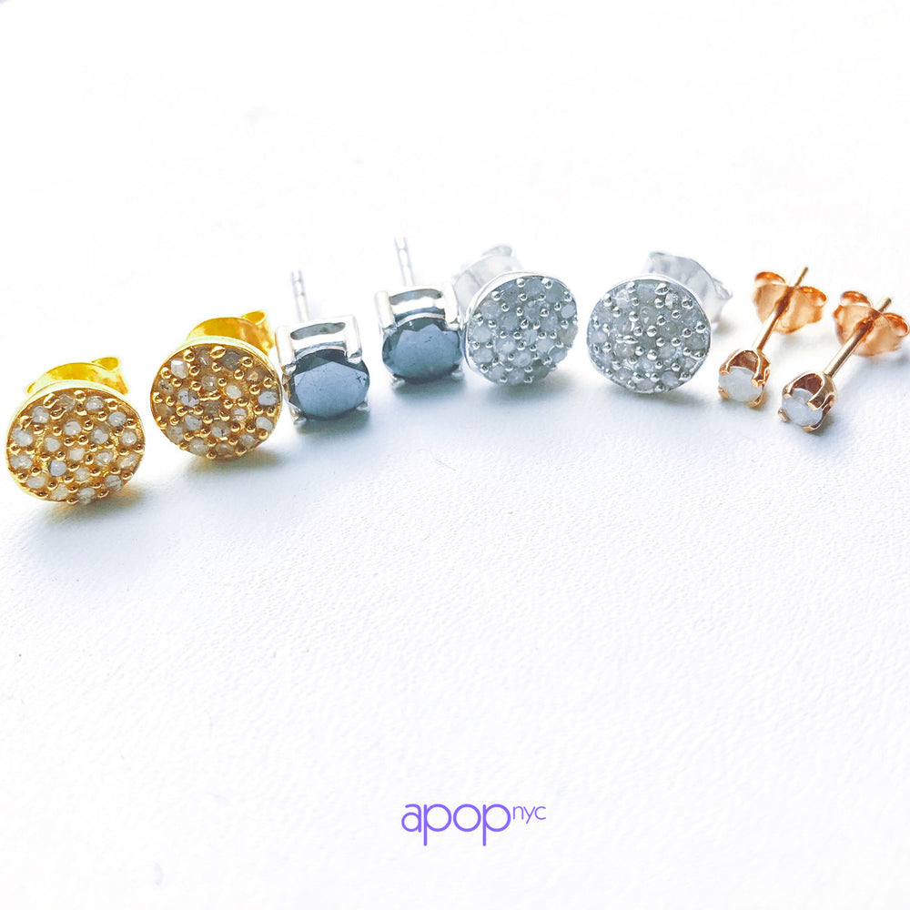 Rosy Little Diamond Earrings