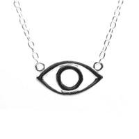 Rosy "Glary" Eye Pendant Necklace 16-17 inch