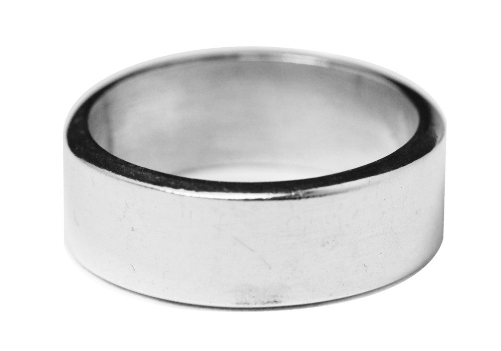 Sterling Silver Solid Wide Band Ring 5mm