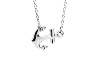 Sterling Silver Sailing Anchor Pendant Necklace