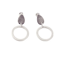 Sterling Silver Teardrop Stud Dangle Hoop Circle Earrings