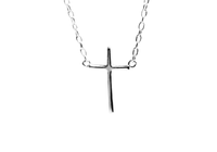 "Savior" Mini Cross Pendant Necklace 16 inch