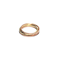 Hammered Rosy Thin Band Ring