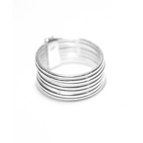 Sterling Silver Thin Band Ring Stacking Set of 7
