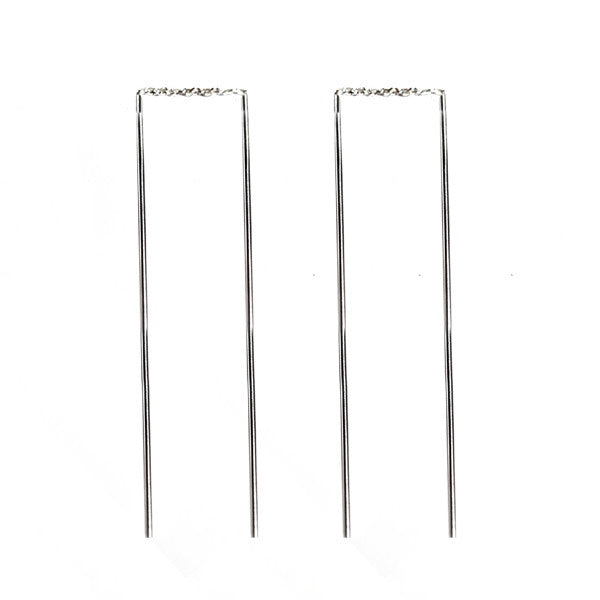 Simple Sterling Silver Threader Earrings