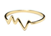 "Electric" Gold-Dipped HeartBeat Ring