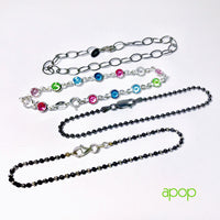 Sterling Silver Multi-Color Pastel Rainbow Stone Bracelet