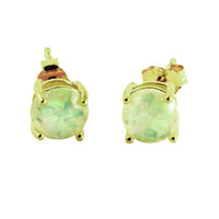 Rosy Mini Opal Prong Stud Earrings