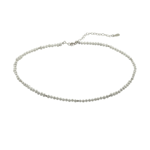 White Pearl Collar Necklace