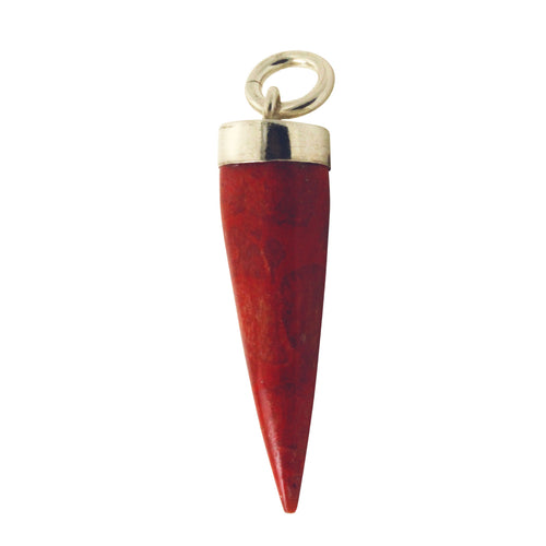 Pink Stone Spike Pendulum Style Pendant with Chain