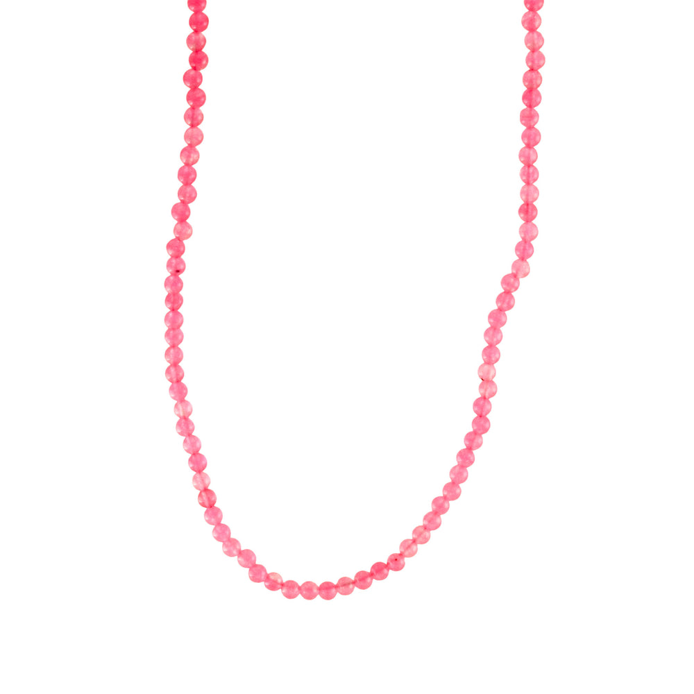 "BubbleGum" Pink Stone Beaded Necklace