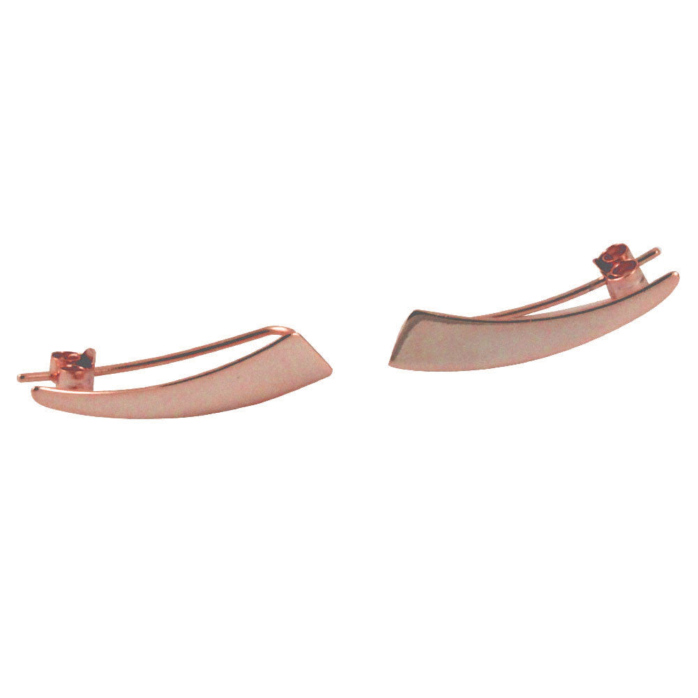 "Divy" Sterling Triangle Ear Pin Climber Studs or Drop Earrings