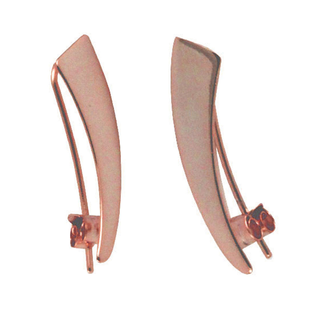 "Divy" Sterling Triangle Ear Pin Climber Studs or Drop Earrings