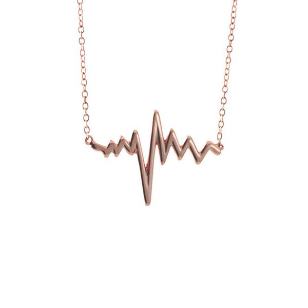 Sterling Silver "Electric" HeartBeat Pendant Necklace