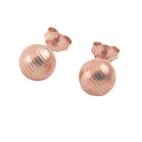 "Globe" Rosy Bead Stud Earrings
