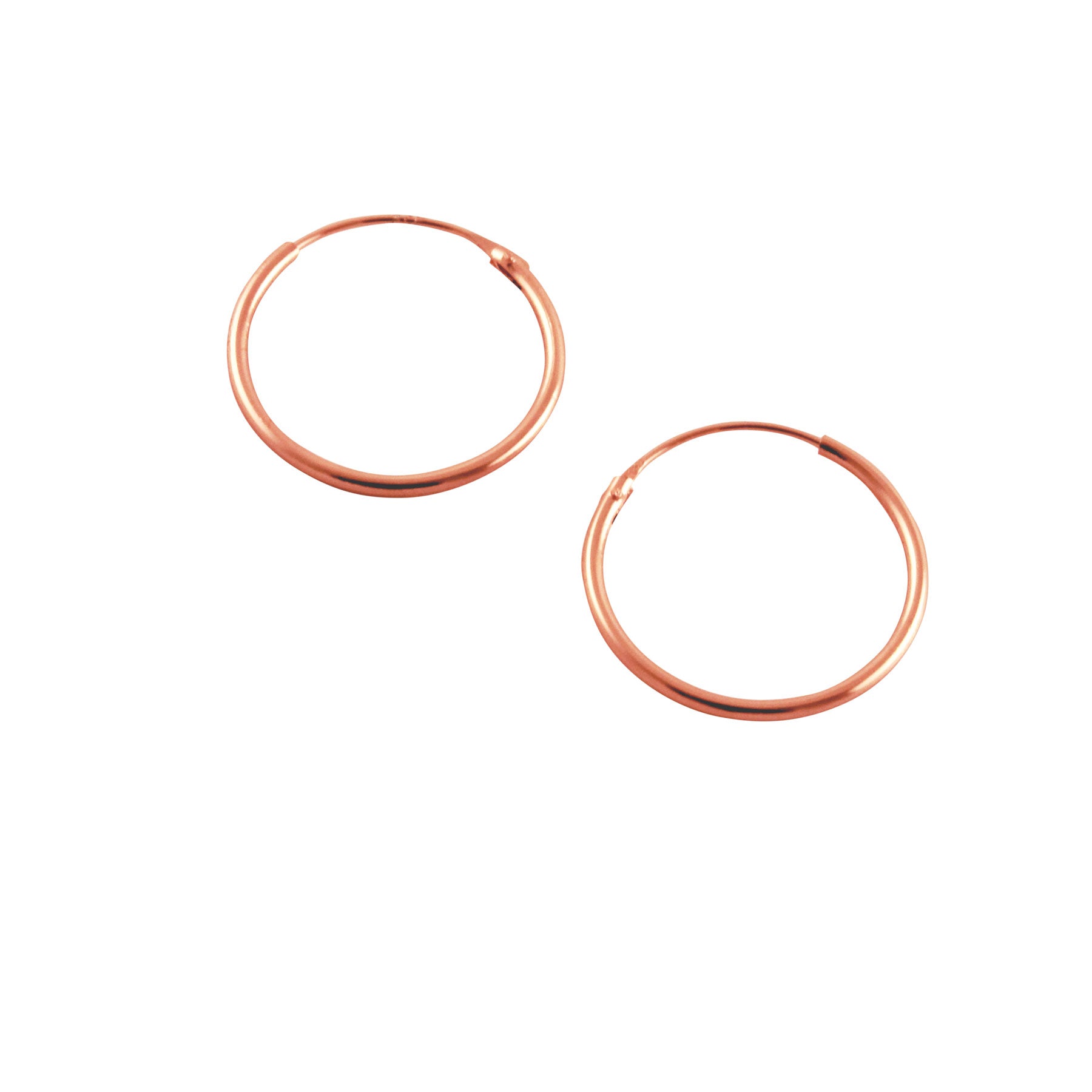 Rosy Round Small Hoop Earrings