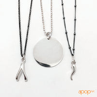 Rosy Mini Horn Pendant with Chain