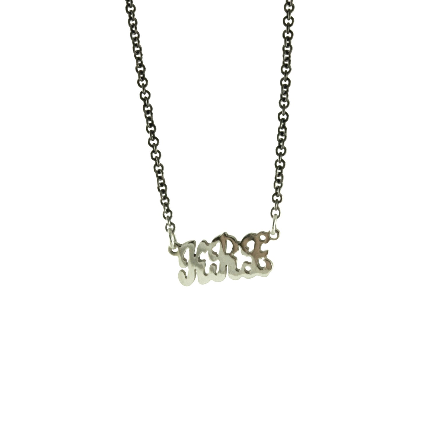 Sterling Silver Nameplate Necklace