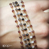 Mini White Stone Chain Layering Necklace