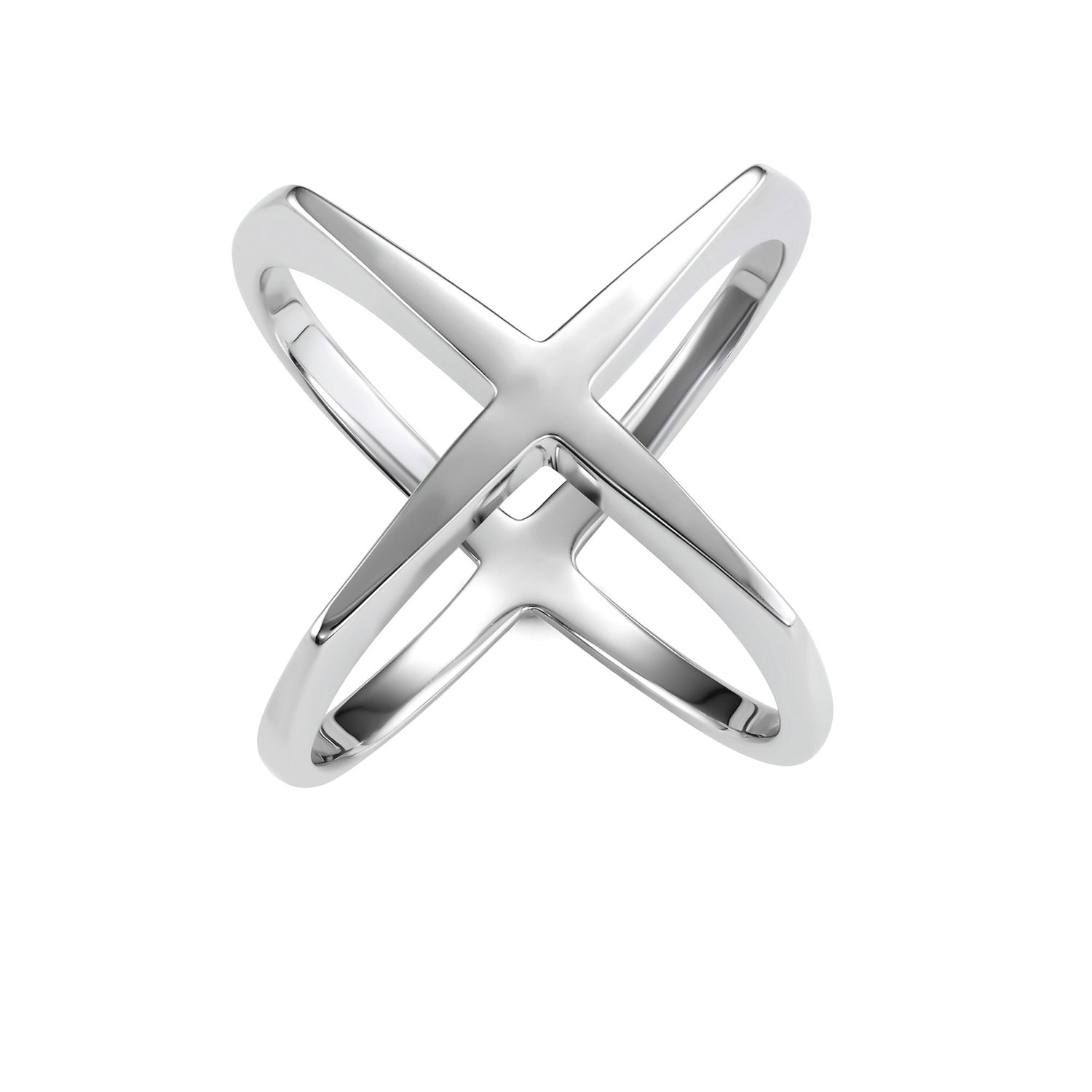 Sterling Silver X Ring