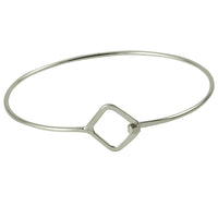 Sterling Silver Triangle Latch Cuff Bracelet