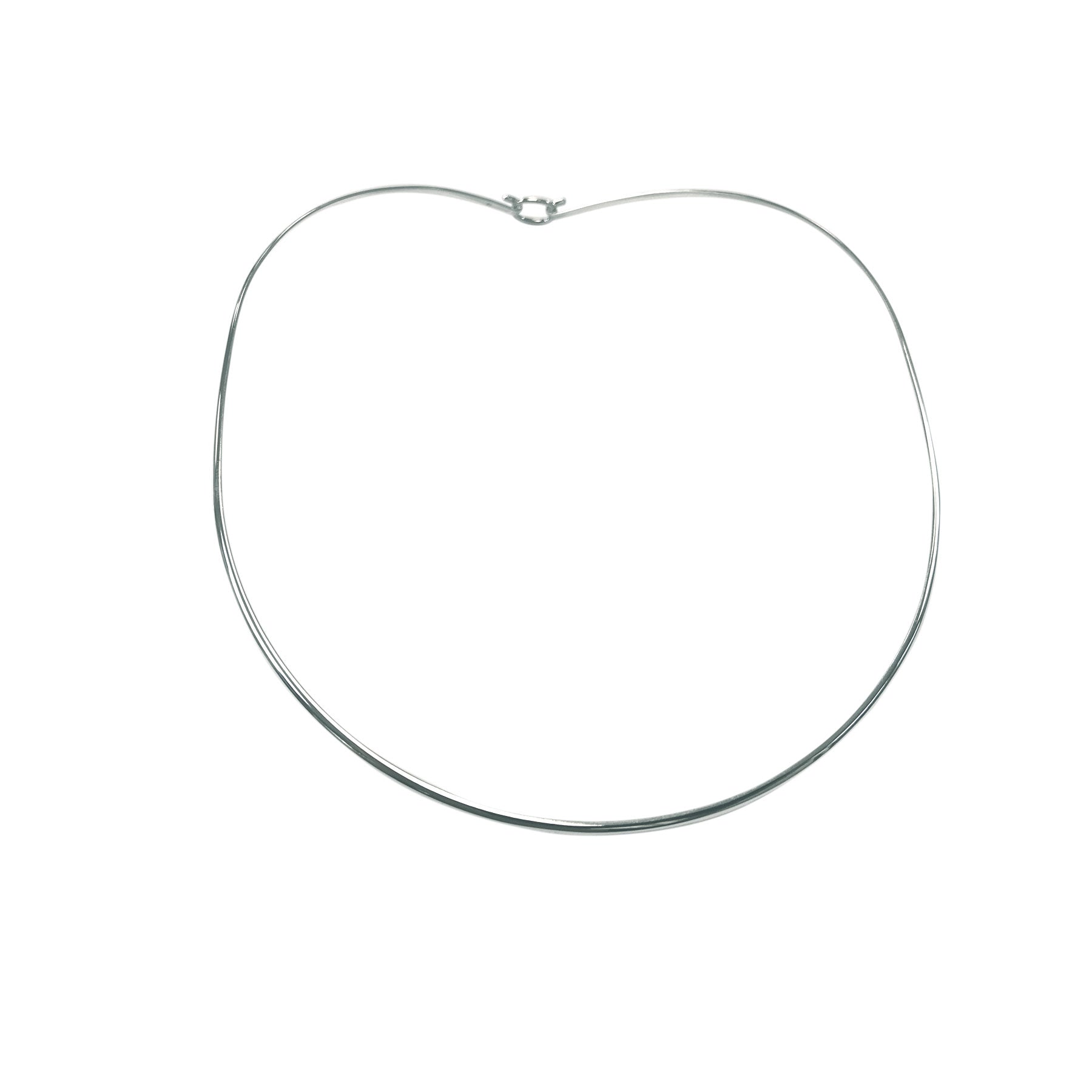 Sterling Silver Thin Collar Necklace with Latch