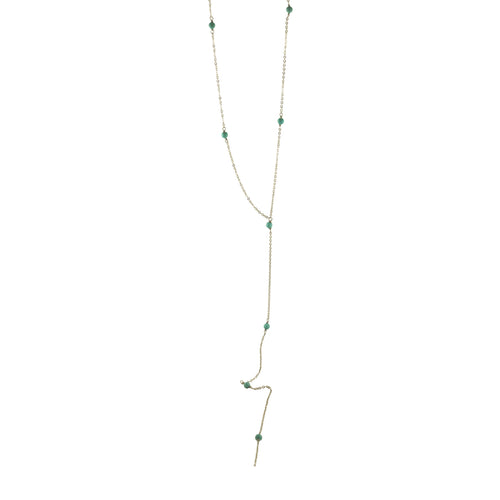 Sterling Silver Turquoise Lariat Y Necklace