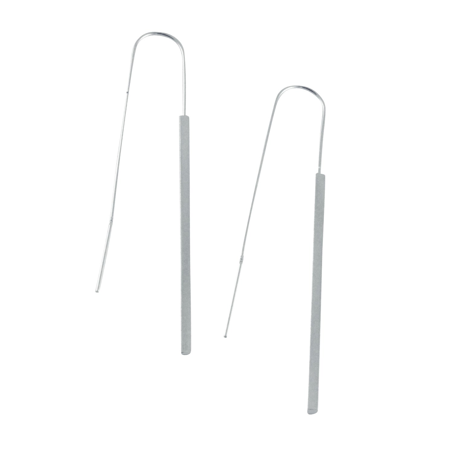 Sterling Silver Bar Threader Drop Earrings