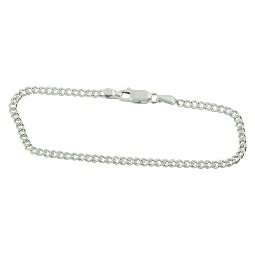 Sterling Silver Curb Cuban Style Chain Bracelet