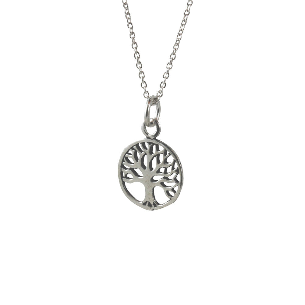 Sterling Silver Mini Tree Of Life Pendant Necklace