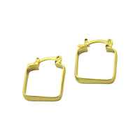 Gold Plated Square Hoop Earrings