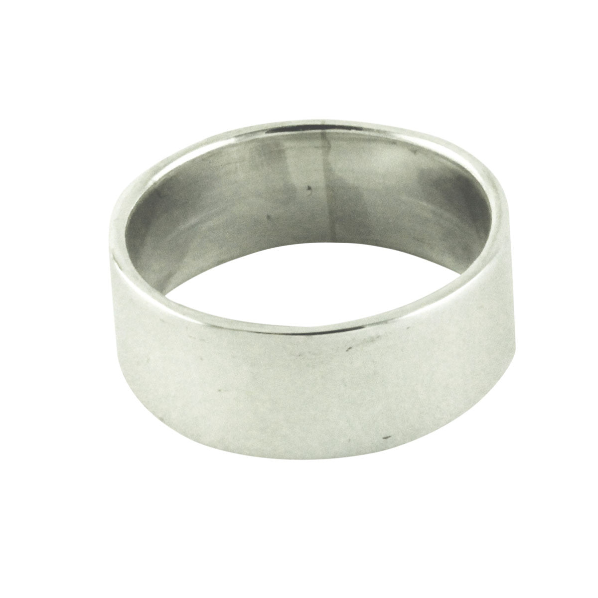 Sterling Silver Plain Wide Band Ring