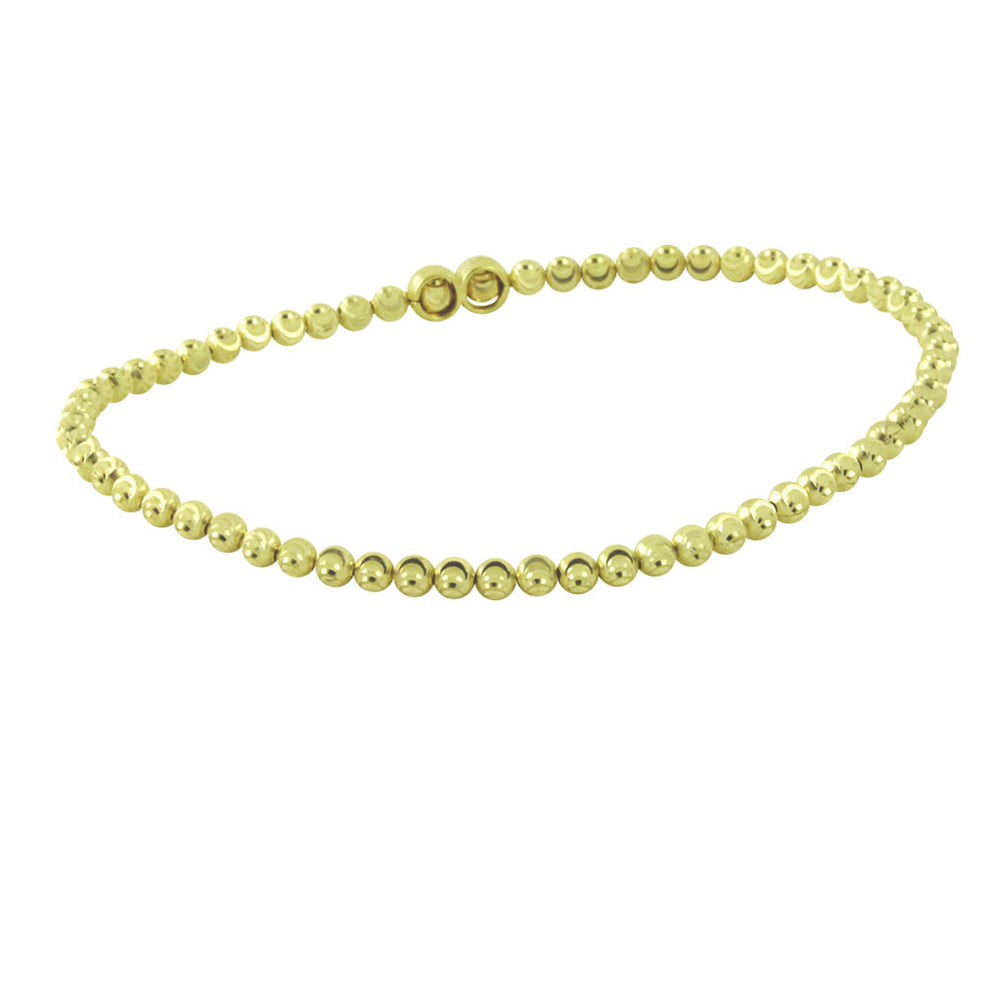 "Cosmos" Sterling Moon Bead Stretch Bracelet