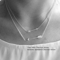 Sterling Silver Horizontal Arrow Pendant Necklace