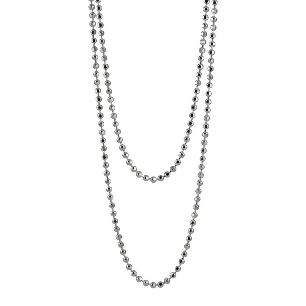 "Dots" Sterling Silver Beaded Layering Necklace