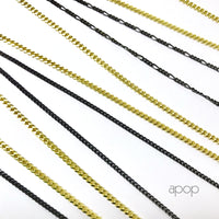 925 Silver Choker Necklace // Blackened & Gold-Dipped