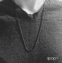Thin Black Franco Chain Necklace