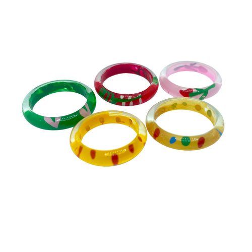 Colorful Resin Band Ring