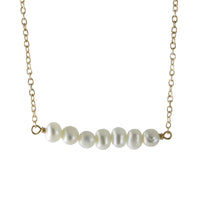 925 Silver Pearl Bar Necklace