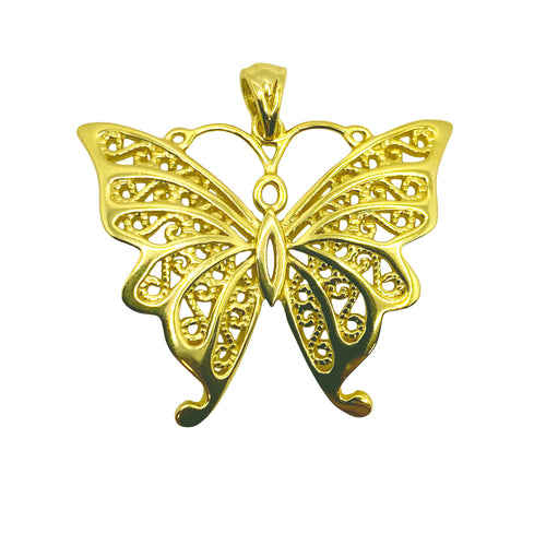 Gold-Dipped Butterfly Pendant