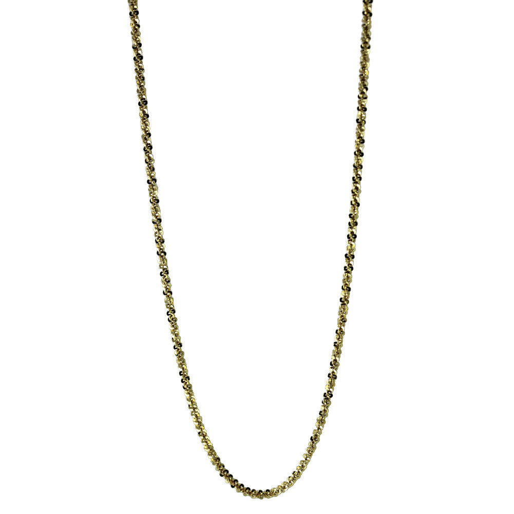 "Sequins" Gold Sparkle Chain Necklace