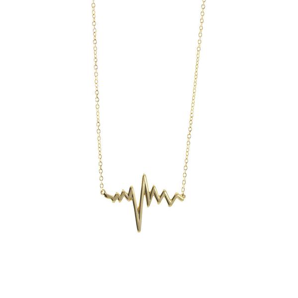 Sterling Silver "Electric" HeartBeat Pendant Necklace