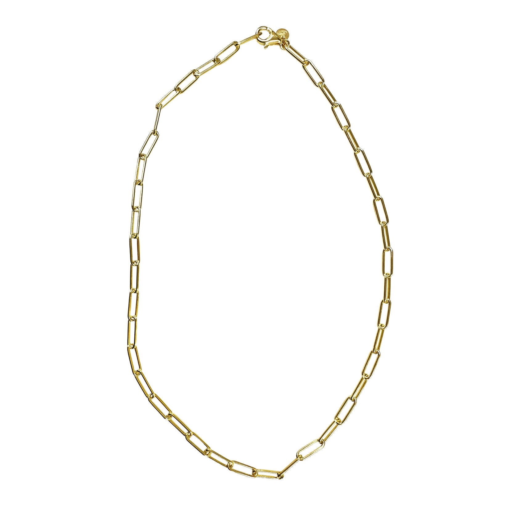 Gold-Dipped PaperClip Link Necklace