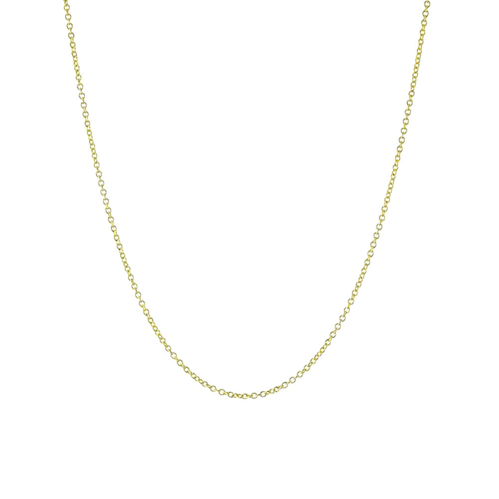 Classic Gold-Dipped Simple Link Chain Necklace