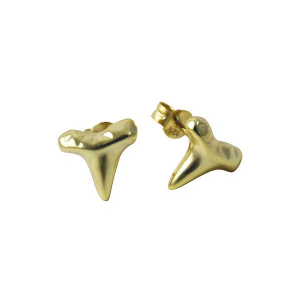 Sterling Silver Shark Tooth Stud Earrings