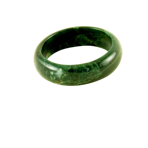 Hunter Green Stone Band Ring