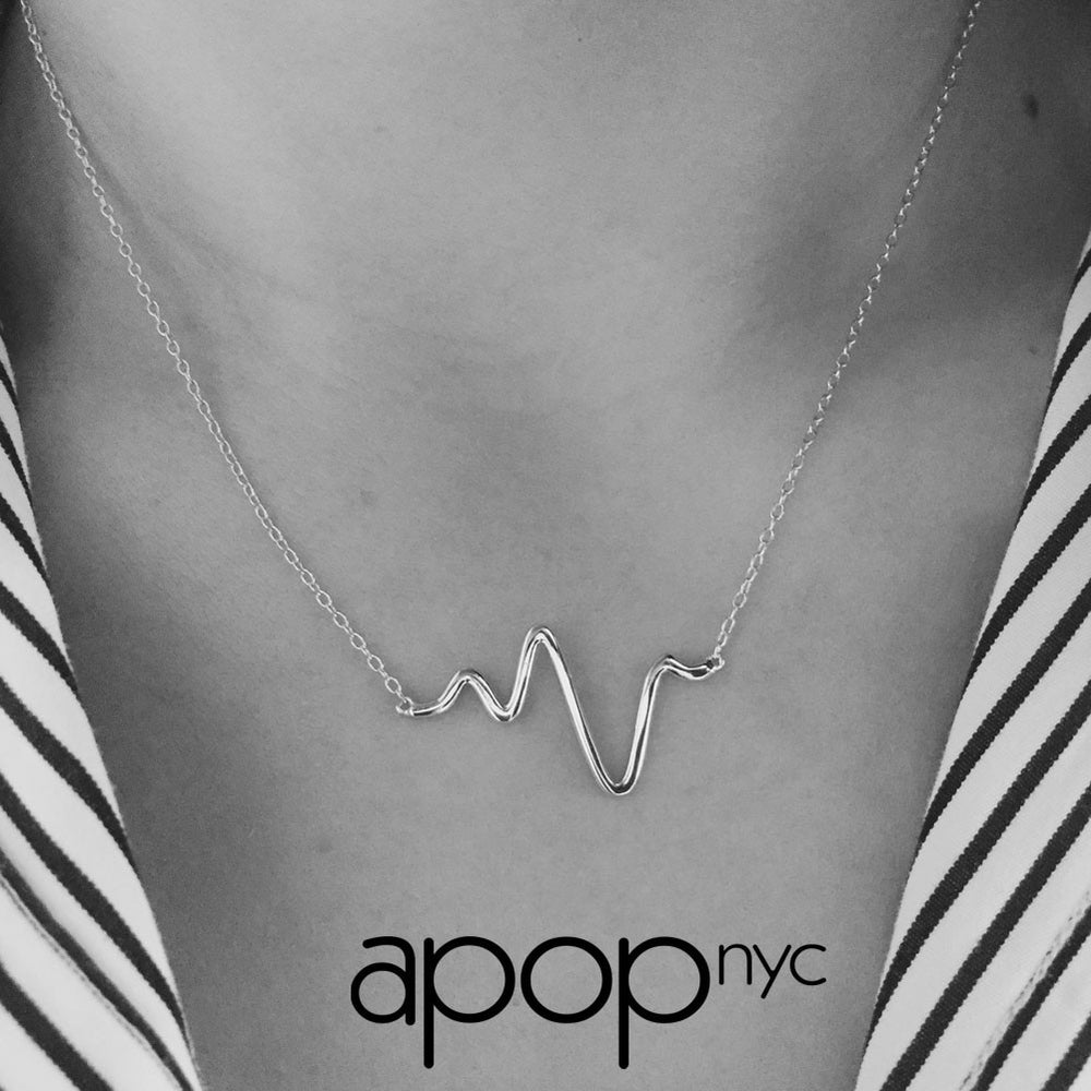 Sterling Silver "Heartbeat" Necklace
