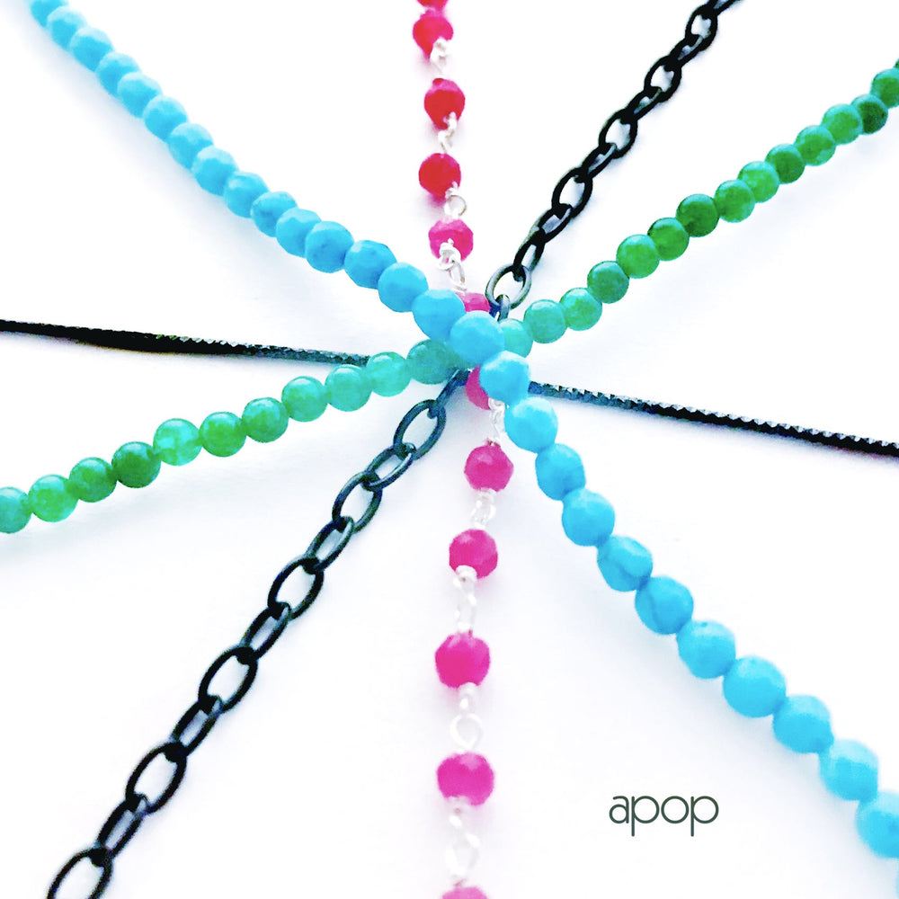Turquoise Bead Strand Necklace