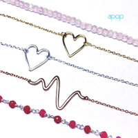 Sterling Silver "Heartbeat" Necklace